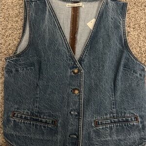Abercrombie & Fitch Blue Denim Vest